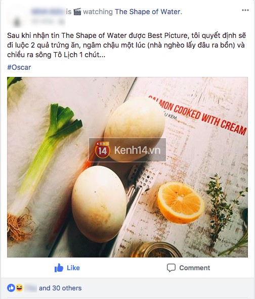 Bất mãn vì The Shape of Water thắng Oscar, dân mạng lôi nhau đi ăn trứng vịt luộc!